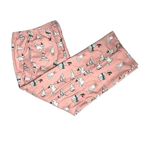 Charter Club V-Neck T-Shirt & Flannel Pants Pajama Set Cats LARGE (6767) - Picture 2 of 6